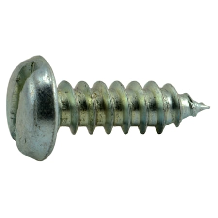 Midwest Fastener Sheet Metal Screw, #10 x 5/8 in, Zinc Plated Steel Pan Head Slotted Drive, 50 PK 62088